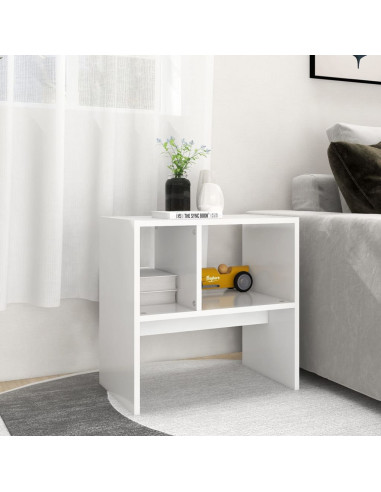 Tavolino Bianco 50x30x50 cm in Legno Multistrato