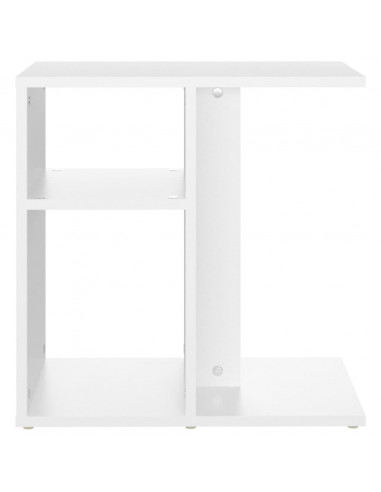 Tavolino Bianco 50x30x50 cm in Legno Multistrato