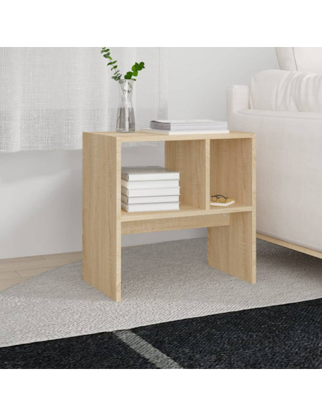 Tavolino Rovere Sonoma 50x30x50 cm in Legno Multistrato