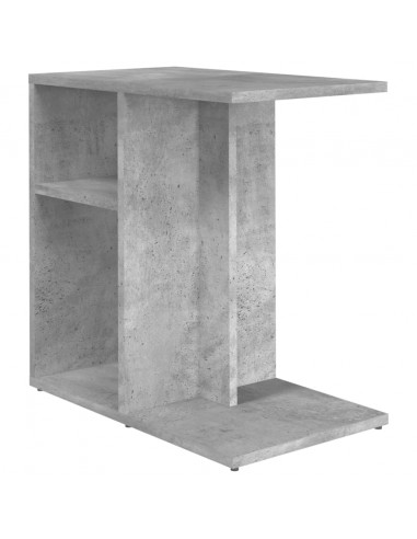 Tavolino Grigio Cemento 50x30x50 cm in Legno Multistrato