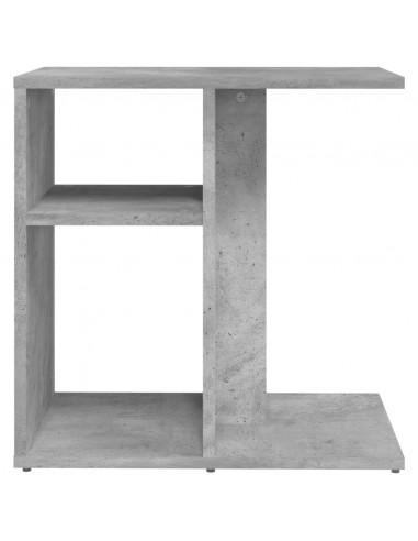 Tavolino Grigio Cemento 50x30x50 cm in Legno Multistrato