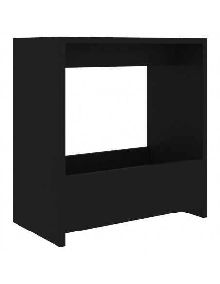 Tavolino Nero 50x26x50 cm in Legno Multistrato