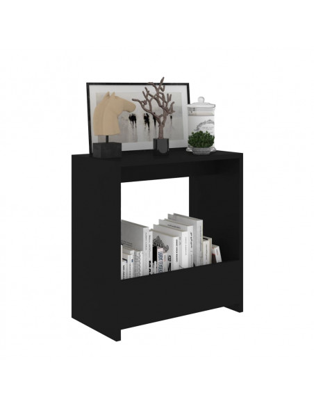 Tavolino Nero 50x26x50 cm in Legno Multistrato