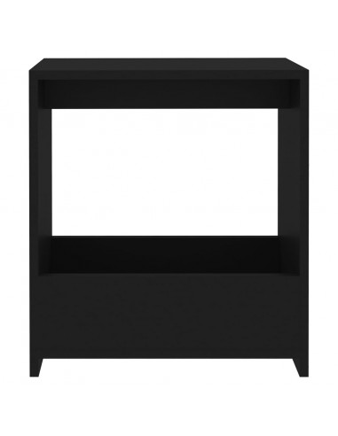 Tavolino Nero 50x26x50 cm in Legno Multistrato