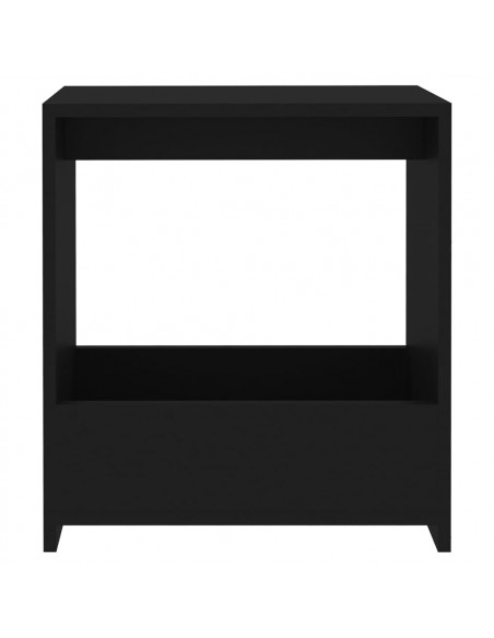 Tavolino Nero 50x26x50 cm in Legno Multistrato