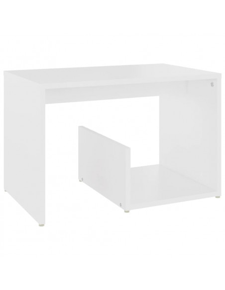 Tavolino Bianco 59x36x38 cm in Legno Multistrato