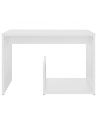 Tavolino Bianco 59x36x38 cm in Legno Multistrato