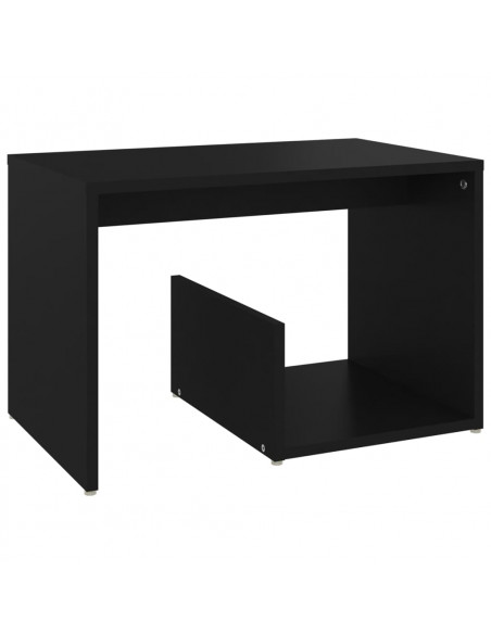 Tavolino Nero 59x36x38 cm in Legno Multistrato