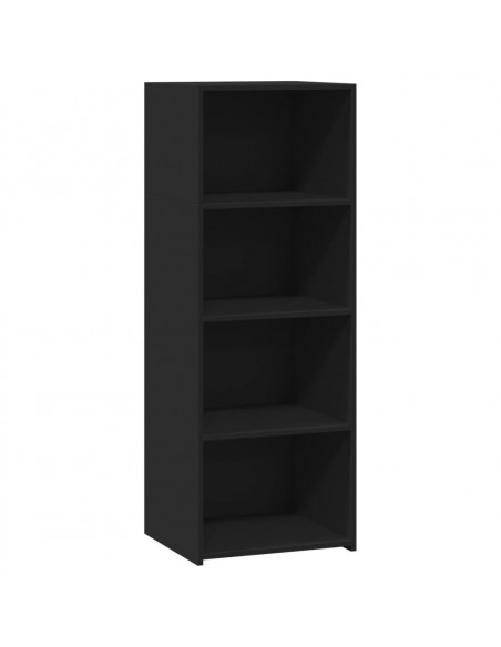 Credenza Nera 45x41x124cm in Legno Multistrato