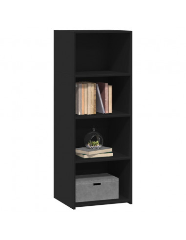 Credenza Nera 45x41x124cm in Legno Multistrato