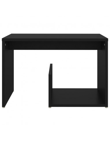 Tavolino Nero 59x36x38 cm in Legno Multistrato