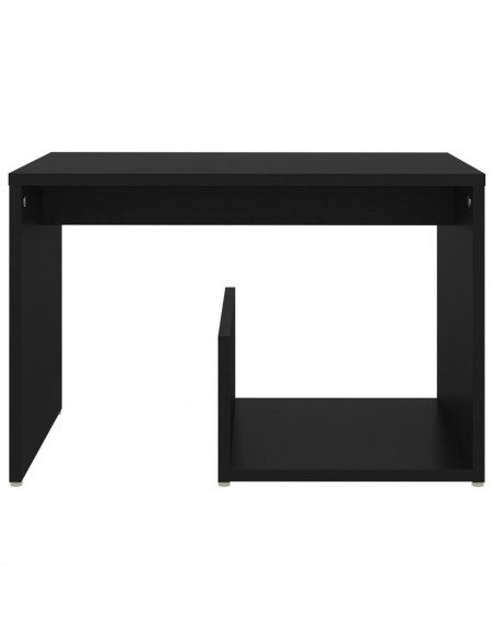 Tavolino Nero 59x36x38 cm in Legno Multistrato