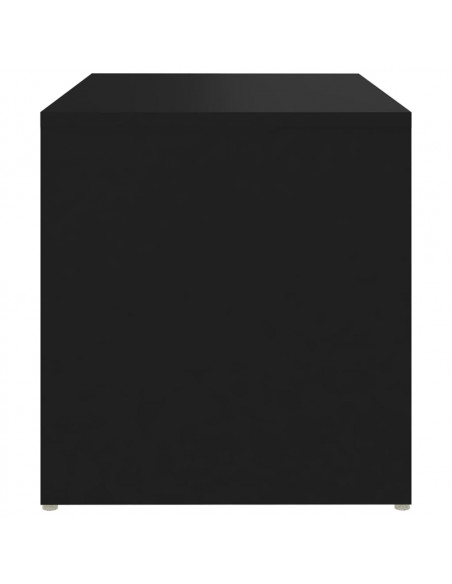 Tavolino Nero 59x36x38 cm in Legno Multistrato