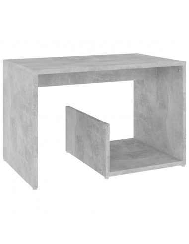 Tavolino Grigio Cemento 59x36x38 cm in Legno Multistrato
