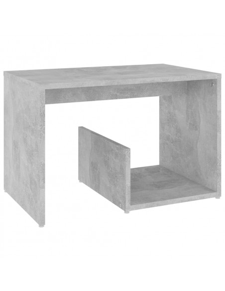 Tavolino Grigio Cemento 59x36x38 cm in Legno Multistrato