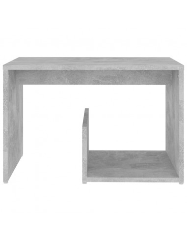 Tavolino Grigio Cemento 59x36x38 cm in Legno Multistrato