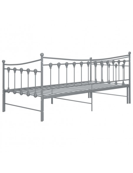 Telaio Divano Letto Estraibile Grigio in Metallo 90x200 cm