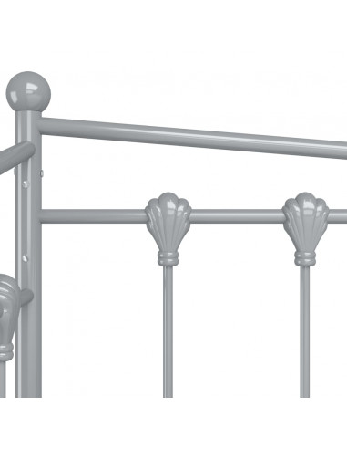 Telaio Divano Letto Estraibile Grigio in Metallo 90x200 cm
