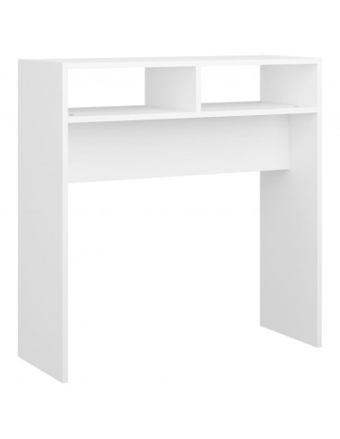 Tavolino Consolle Bianco 78x30x80 cm in Legno Multistrato