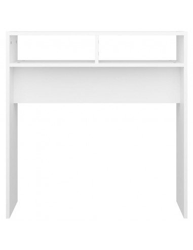 Tavolino Consolle Bianco 78x30x80 cm in Legno Multistrato