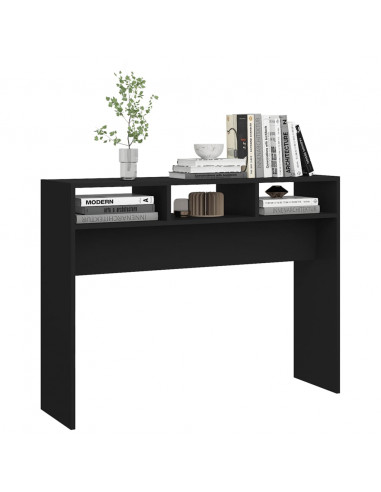 Tavolino Consolle Nero 105x30x80 cm in Legno Multistrato