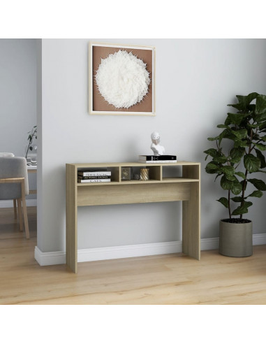 Tavolino Consolle Rovere Sonoma 105x30x80 cm Legno Multistrato