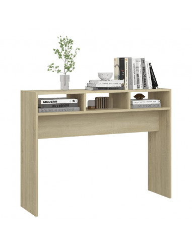 Tavolino Consolle Rovere Sonoma 105x30x80 cm Legno Multistrato