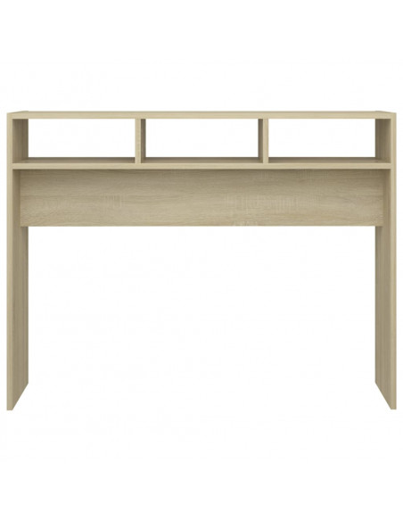 Tavolino Consolle Rovere Sonoma 105x30x80 cm Legno Multistrato