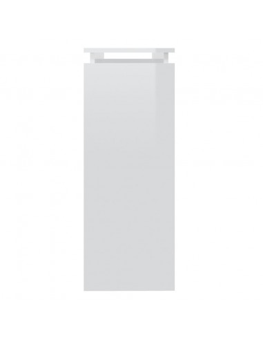 Tavolino Consolle Bianco Lucido 102x30x80 cm Legno Multistrato