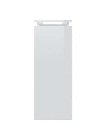Tavolino Consolle Bianco Lucido 102x30x80 cm Legno Multistrato