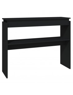 Tavolino Consolle Nero 102x30x80 cm in Legno Multistrato 2