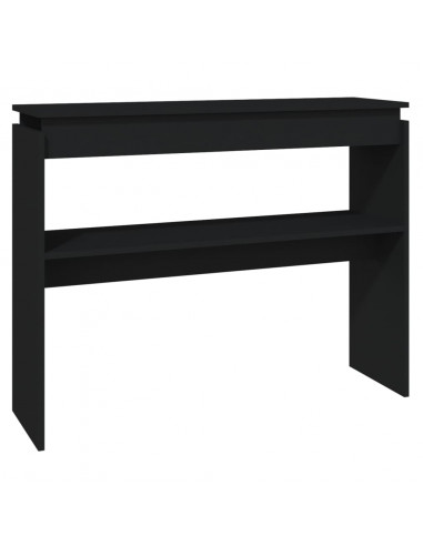 Tavolino Consolle Nero 102x30x80 cm in Legno Multistrato