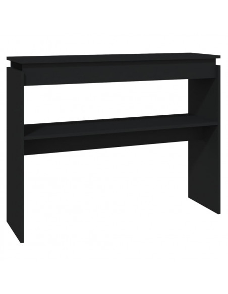 Tavolino Consolle Nero 102x30x80 cm in Legno Multistrato