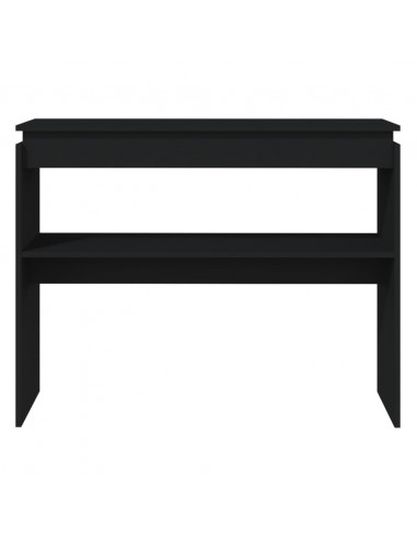 Tavolino Consolle Nero 102x30x80 cm in Legno Multistrato
