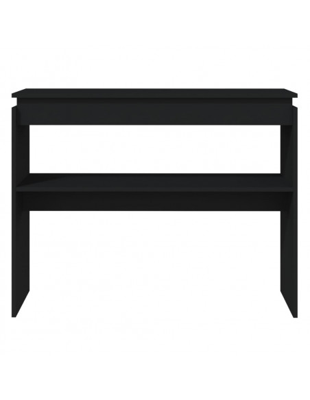 Tavolino Consolle Nero 102x30x80 cm in Legno Multistrato