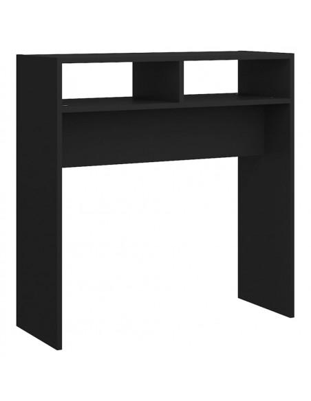 Tavolino Consolle Nero 78x30x80 cm in Legno Multistrato