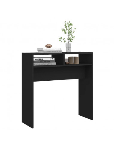 Tavolino Consolle Nero 78x30x80 cm in Legno Multistrato
