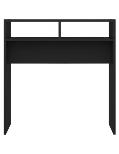 Tavolino Consolle Nero 78x30x80 cm in Legno Multistrato