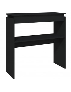 Tavolino Consolle Nero 80x30x80 cm in Legno Multistrato 2