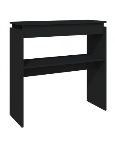 Tavolino Consolle Nero 80x30x80 cm in Legno Multistrato