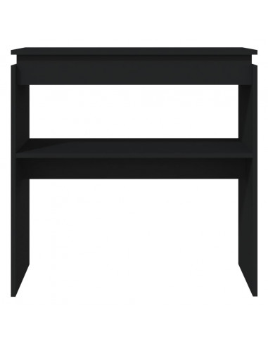 Tavolino Consolle Nero 80x30x80 cm in Legno Multistrato