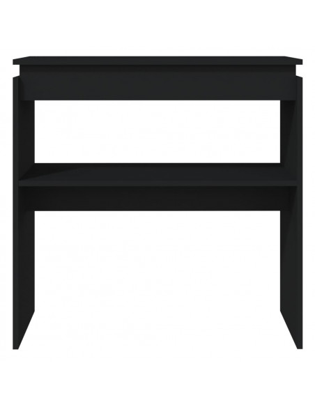 Tavolino Consolle Nero 80x30x80 cm in Legno Multistrato
