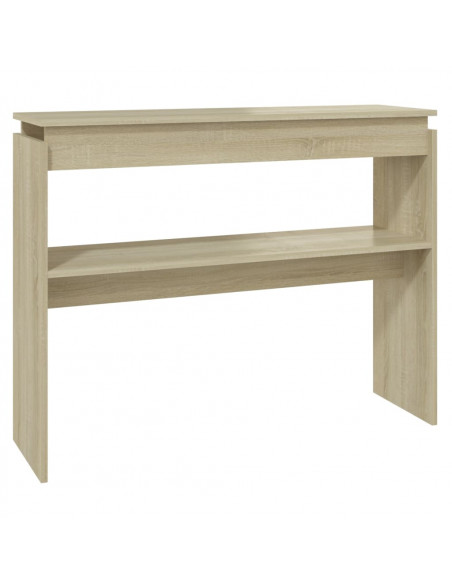 Tavolino Consolle Rovere Sonoma 102x30x80 cm Legno Multistrato