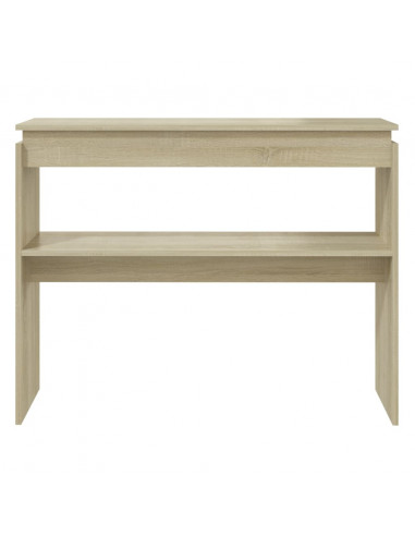 Tavolino Consolle Rovere Sonoma 102x30x80 cm Legno Multistrato