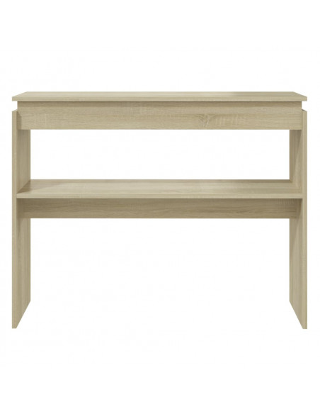 Tavolino Consolle Rovere Sonoma 102x30x80 cm Legno Multistrato