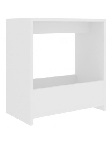 Tavolino Bianco 50x26x50 cm in Legno Multistrato