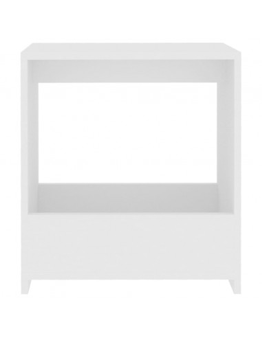 Tavolino Bianco 50x26x50 cm in Legno Multistrato