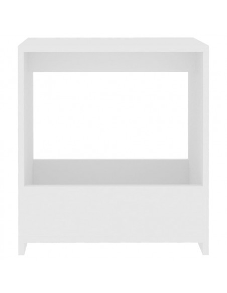 Tavolino Bianco 50x26x50 cm in Legno Multistrato