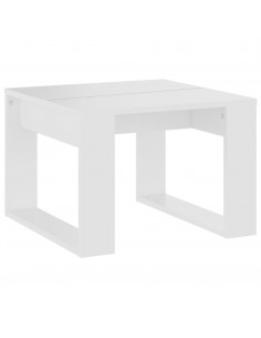 Tavolino Bianco 50x30x50 cm in Legno Multistrato 2