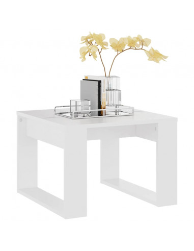 Tavolino Bianco 50x30x50 cm in Legno Multistrato